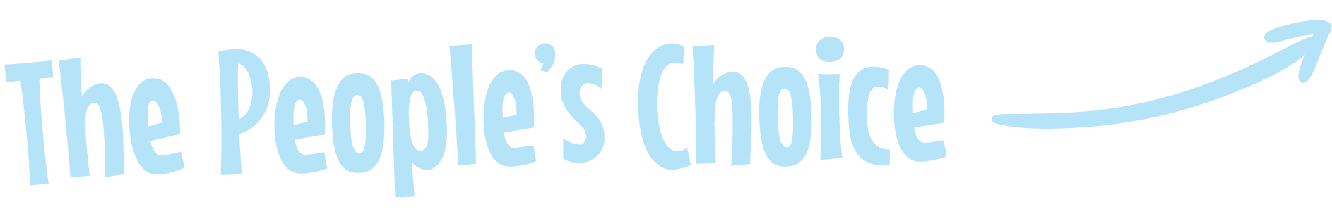 Text in light blue that reads "The People's Choice"